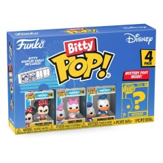 Bitty POP Disney: Minnie Mouse, Daisy Duck, Donald Duc y Mystery Pack 4 figuras POP