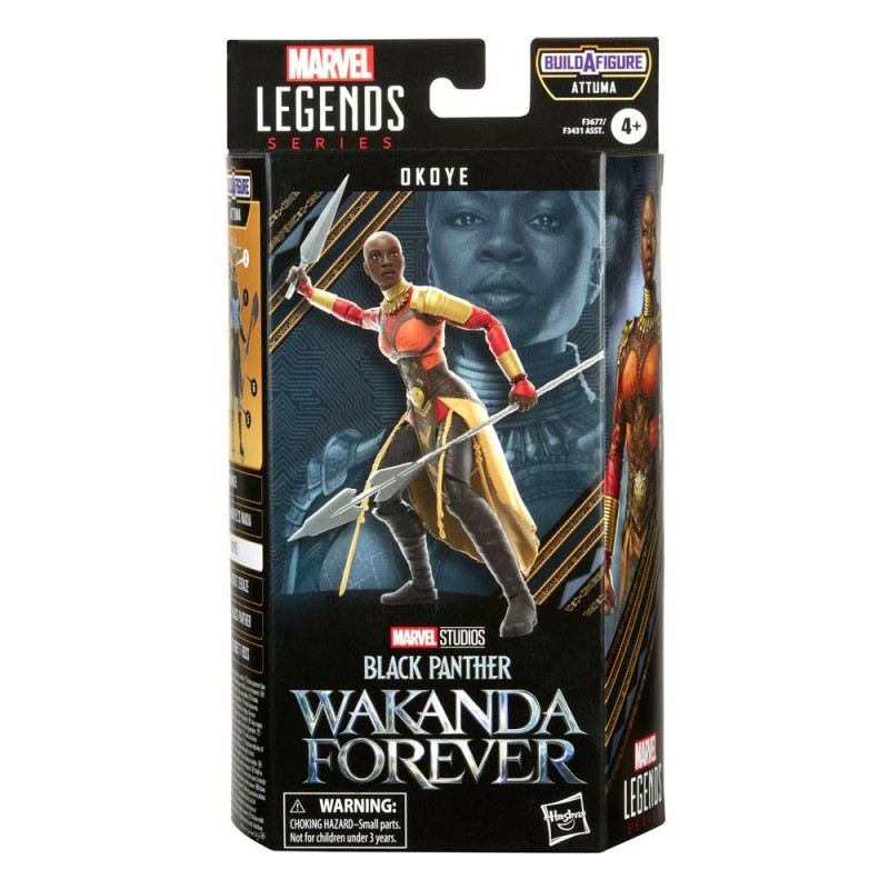 Okoye Marvel Legends Black Panther BAF Attuma figura 15 cm