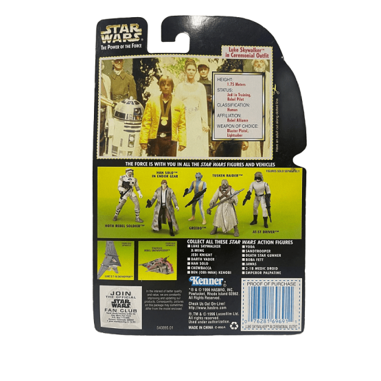 Luke Skywalwer (Ceremonial outfit) The Power of The Force SW: Una nueva esperanza figura 9,5 cm