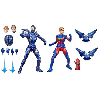 Pack 2 figuras Captain Marvel & Rescue Armor 15 cm Marvel Legends Iron Man The Infinity Saga