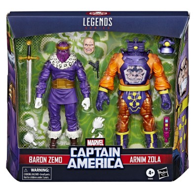 Pack figuras Baron Zemo & Armim Zola Marvel Legends 15 cm Captain America Hasbro